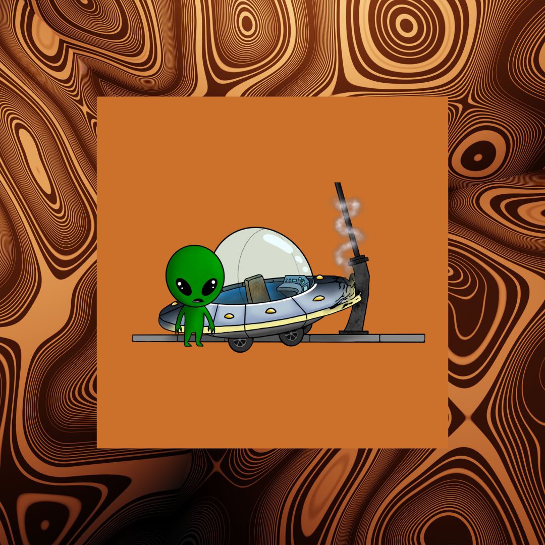 Alan the Alien Crashes on Earth Sticker - Packs