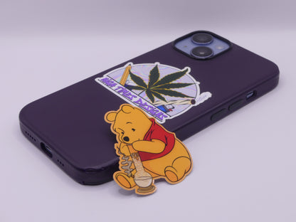 Tubby Bear Smoking Pot Sticker